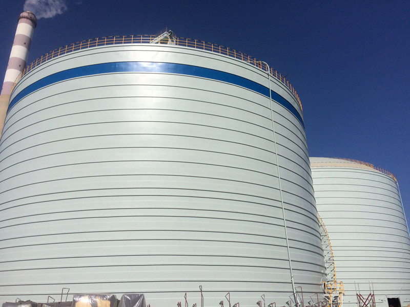 粉煤灰钢板仓现场